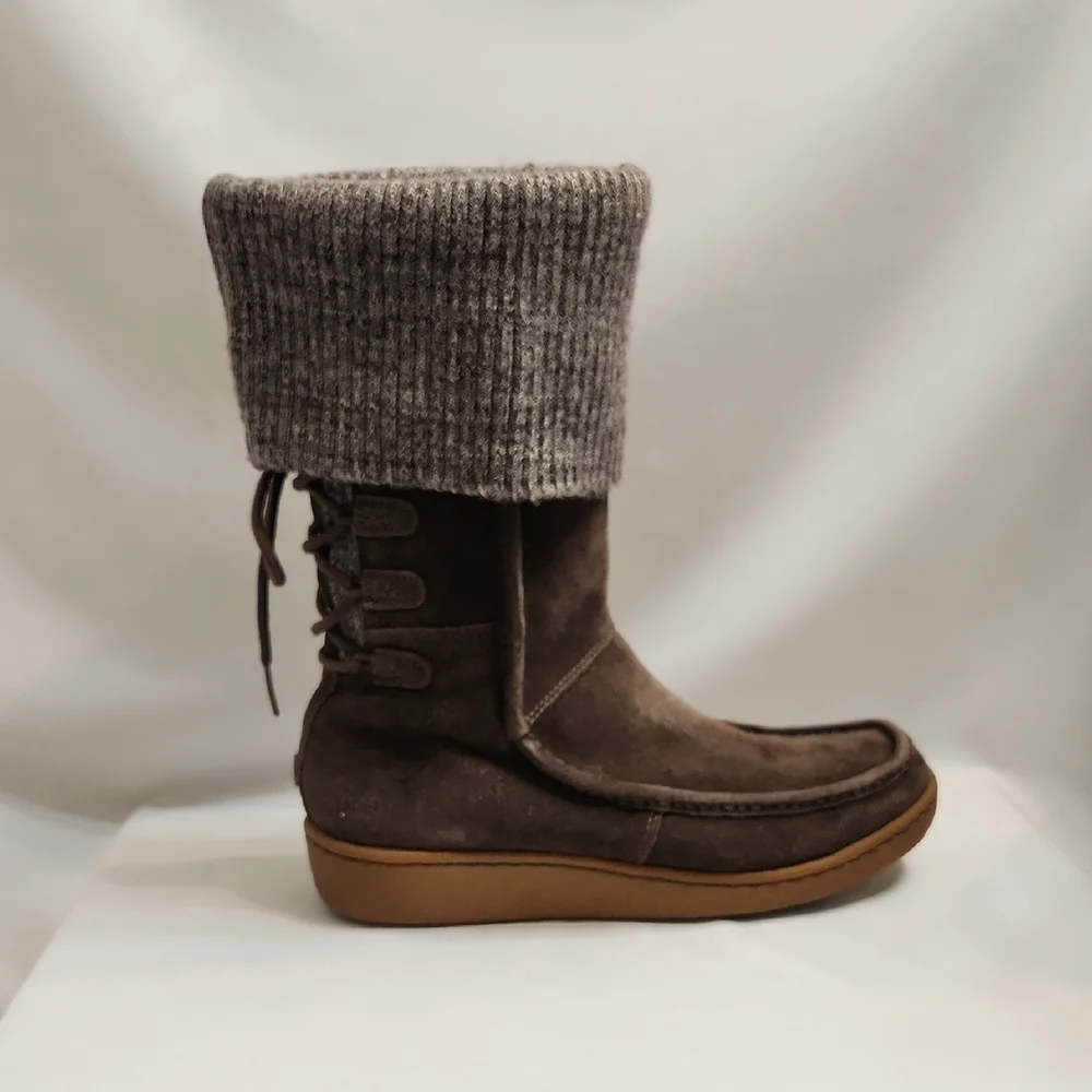 The North Face Alana Mid Knit Suede Fold-over Winter Boots (W Size 7)
